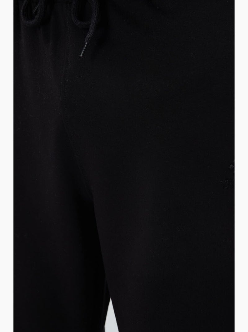 Pantalon de survêtement homme coupe regular en coton mélangé tommy Noir - Kiabi