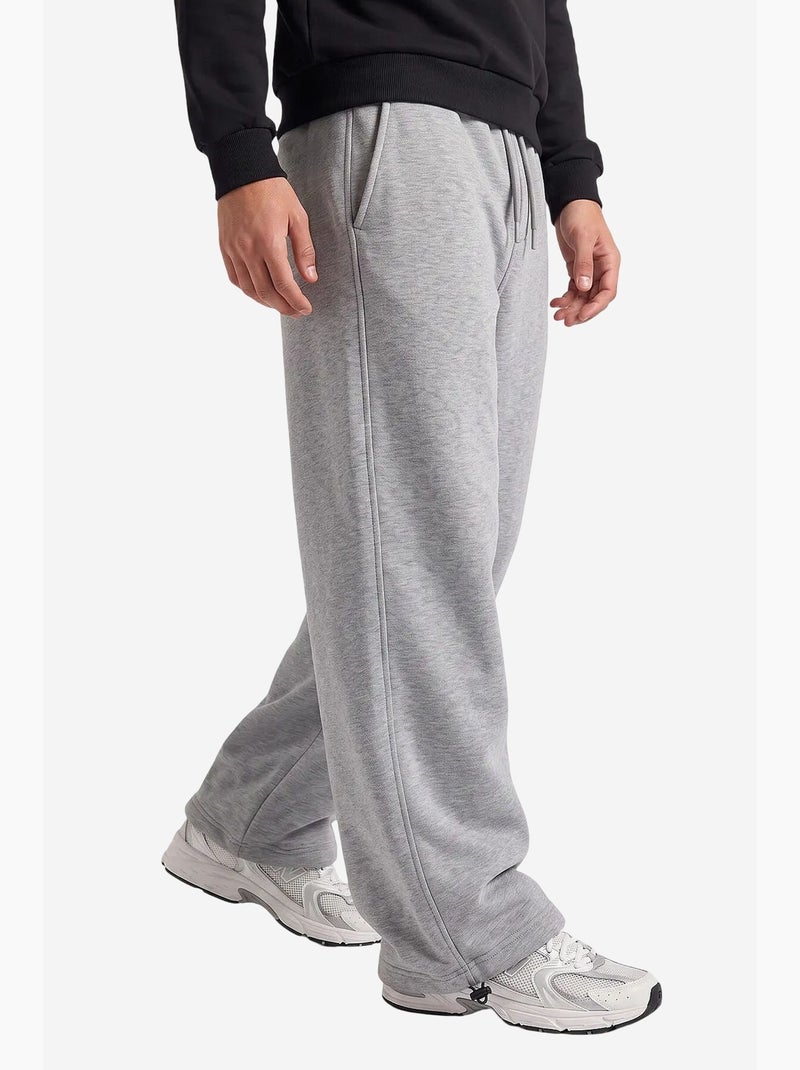 Pantalon de survêtement homme en mélange de coton tommy Gris clair - Kiabi