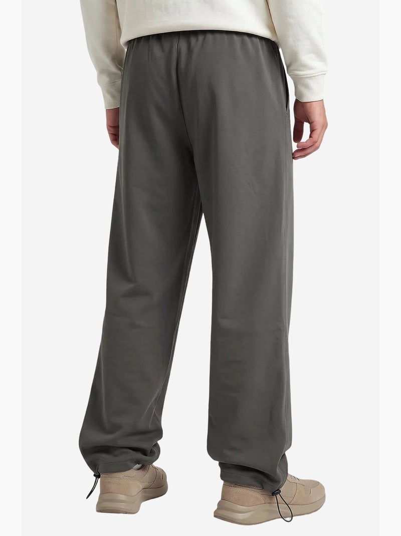 Pantalon de survêtement homme en mélange de coton tommy Gris Noir - Kiabi