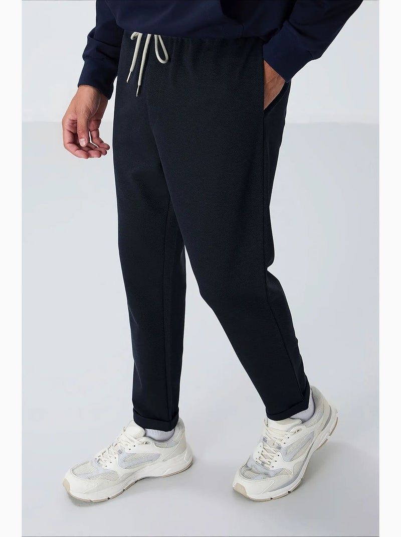Pantalon de survêtement homme texturé fuselé tommy Bleu outremer - Kiabi