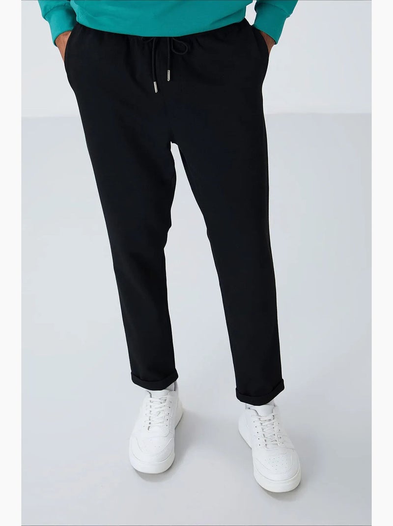Pantalon de survêtement homme texturé fuselé tommy Noir - Kiabi