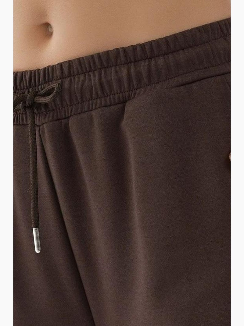 Pantalon de survêtement large en modal doux au toucher hiccup Marron - Kiabi