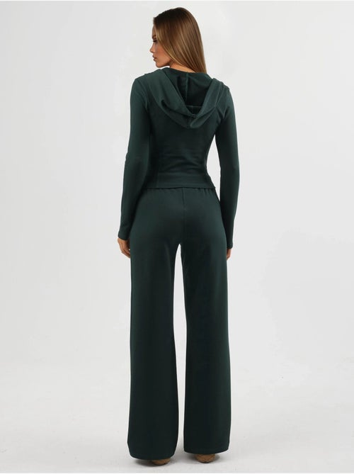 Pantalon de survêtement taille haute, jambes droites et cordon de serrage busem - Kiabi Pantalon de survêtement taille haute, jambes droites et cordon de serrage busem - Kiabi