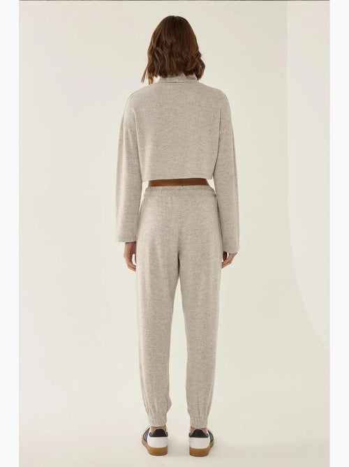 Pantalon de survêtement tricoté à taille élastique hiccup - Kiabi Pantalon de survêtement tricoté à taille élastique hiccup - Kiabi