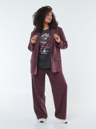 Pantalon de tailleur à taille haute et coupe large / wide leg