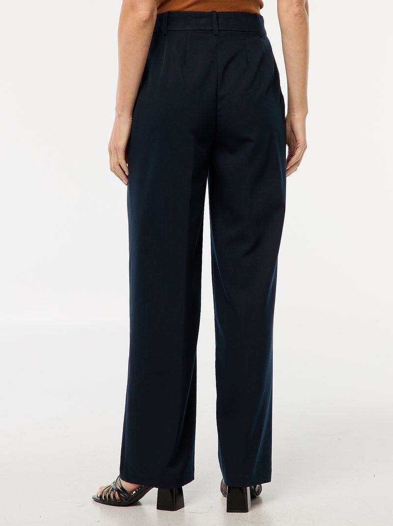Pantalon de tailleur coupe large Bleu - Kiabi