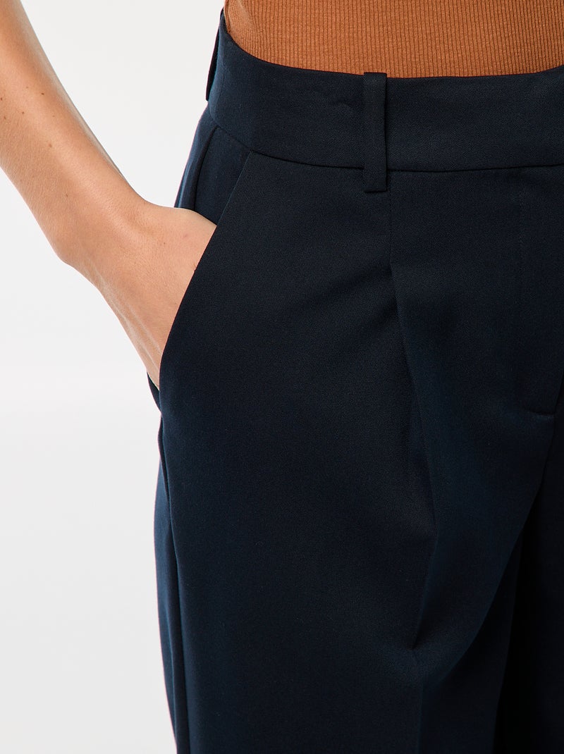 Pantalon de tailleur coupe large Bleu - Kiabi