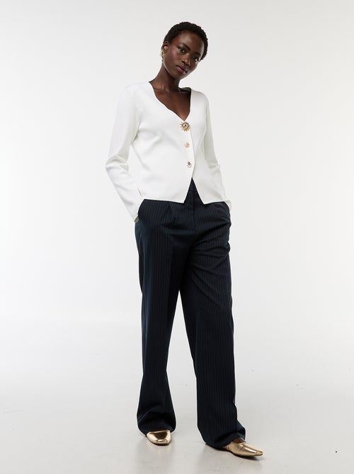 Pantalon de tailleur coupe large - Kiabi
