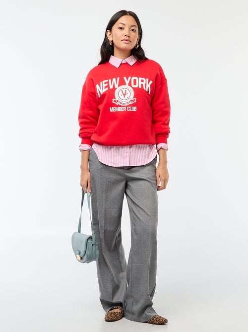 Pantalon de tailleur en flanelle - Kiabi