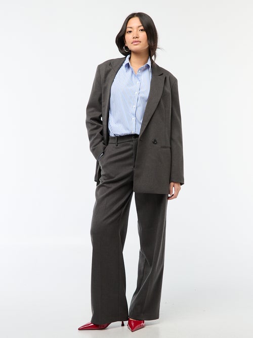 Pantalon de tailleur en flanelle - Kiabi