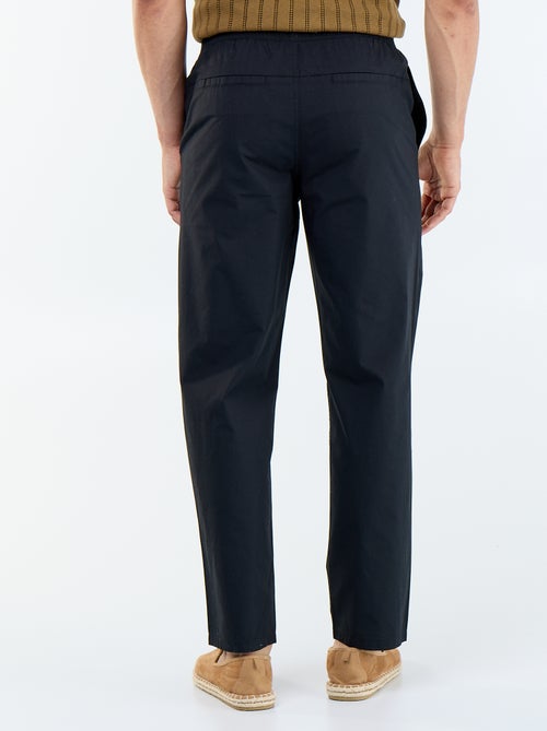 Pantalon de ville en popeline - Kiabi