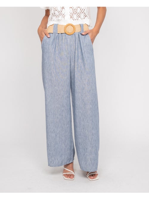 Pantalon de ville et ceinture ELOUVE - Kiabi
