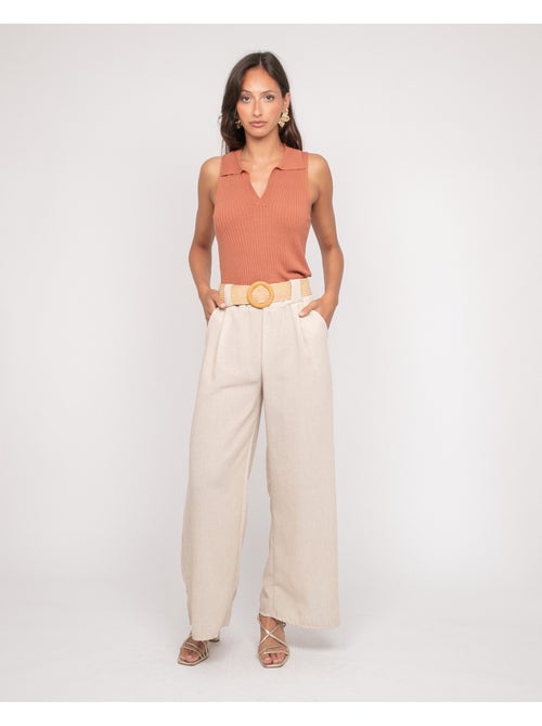 Pantalon de ville et ceinture ELOUVE - Kiabi Pantalon de ville et ceinture ELOUVE - Kiabi