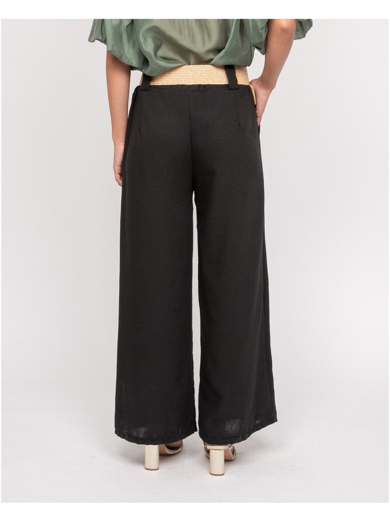 Pantalon de ville et ceinture ELOUVE Noir - Kiabi