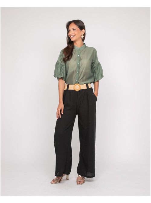 Pantalon de ville et ceinture ELOUVE - Kiabi Pantalon de ville et ceinture ELOUVE - Kiabi