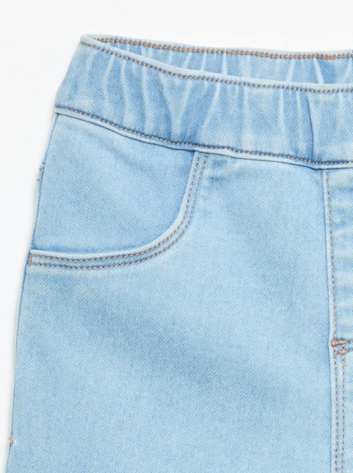 Pantalon denim avec revers à la base - Kiabi
