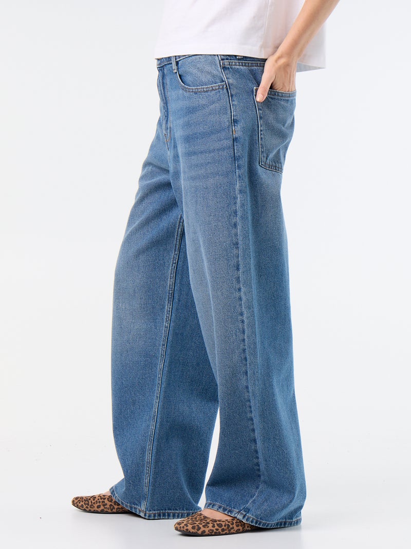 Pantalon denim baggy Bleu - Kiabi