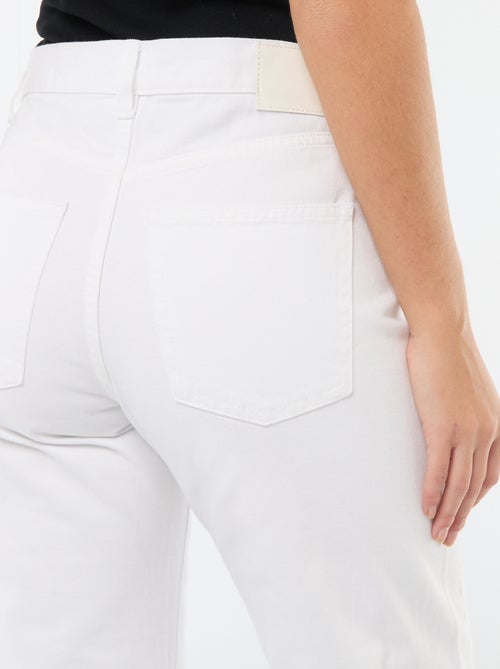 Pantalon denim barrel en coton - Kiabi