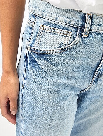 Pantalon denim barrel en coton