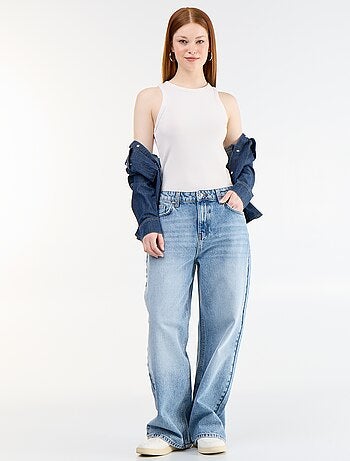 Pantalon denim coupe baggy