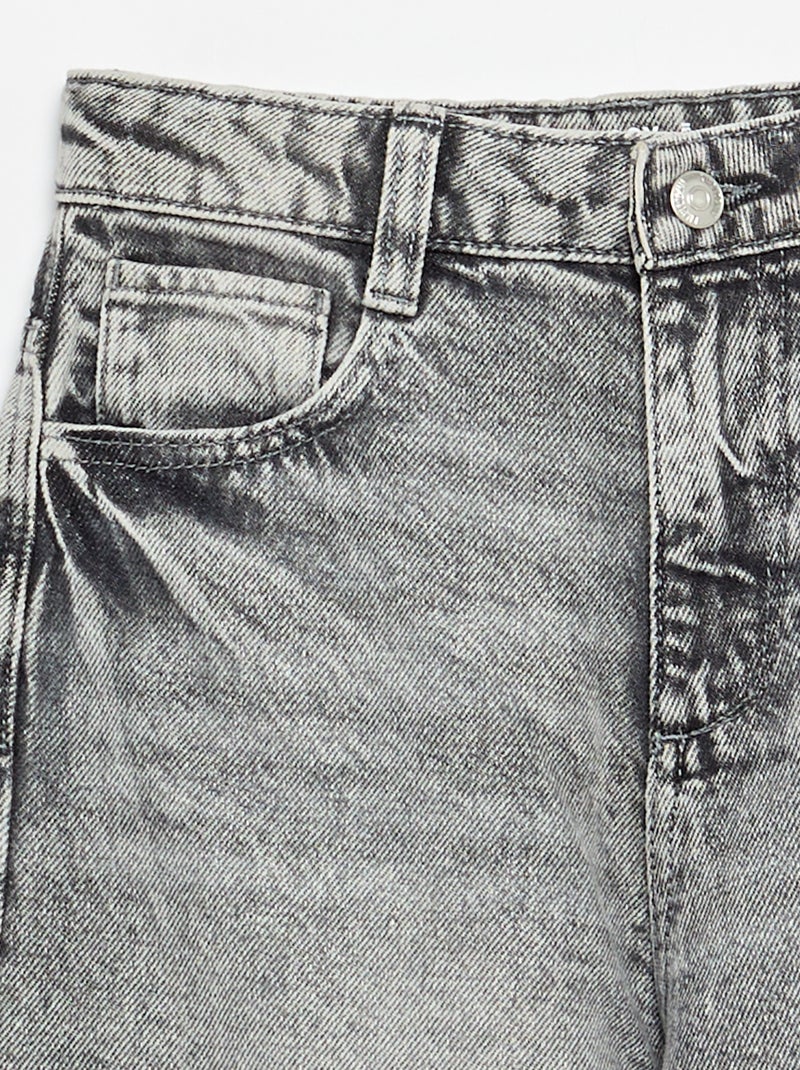 Pantalon denim coupe baggy Gris - Kiabi