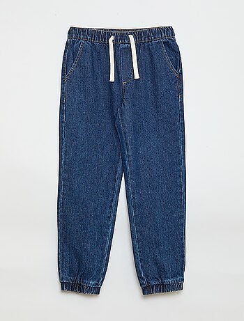 Pantalon denim coupe jogger