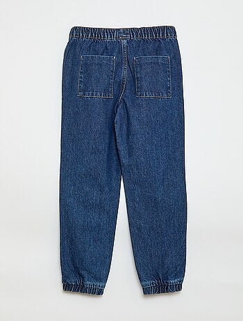 Pantalon denim coupe jogger