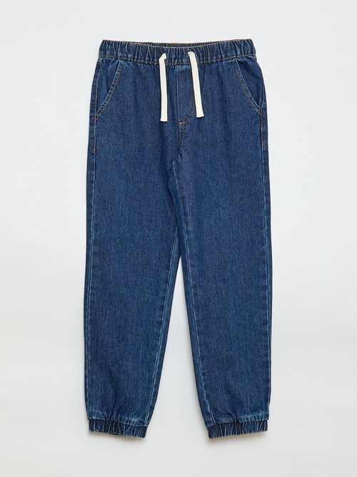 Pantalon denim coupe jogger - Kiabi