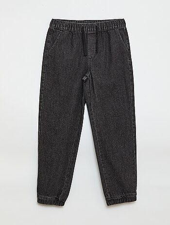 Pantalon denim coupe jogger