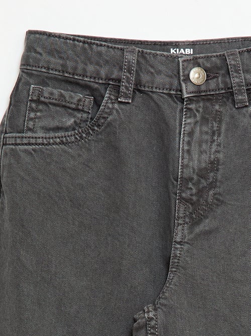Pantalon denim coupe large balloon - Kiabi