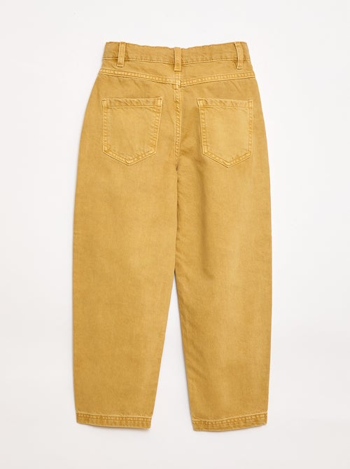Pantalon denim coupe large balloon - Kiabi