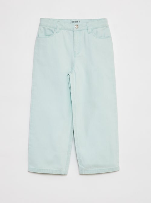 Pantalon denim cropped - Kiabi