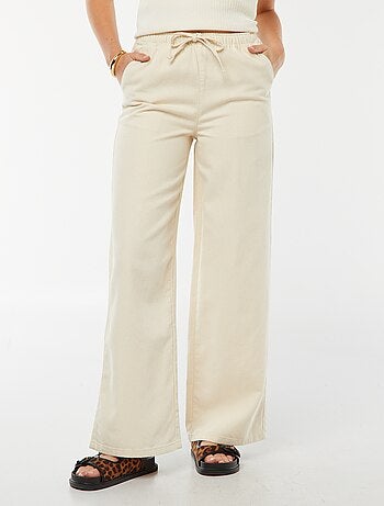 Pantalon denim élastiqué