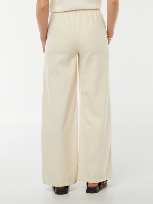 Pantalon denim élastiqué - Kiabi