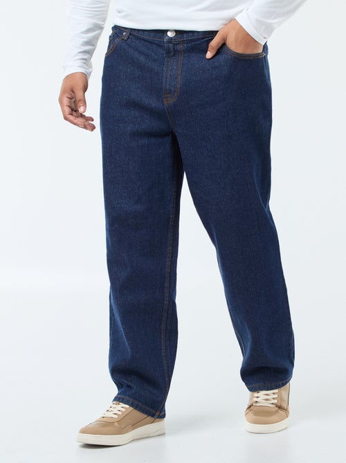 Pantalon denim fit relaxed 5 poches - Kiabi