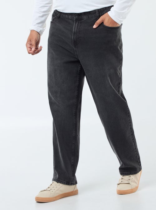 Pantalon denim fit relaxed 5 poches - Kiabi