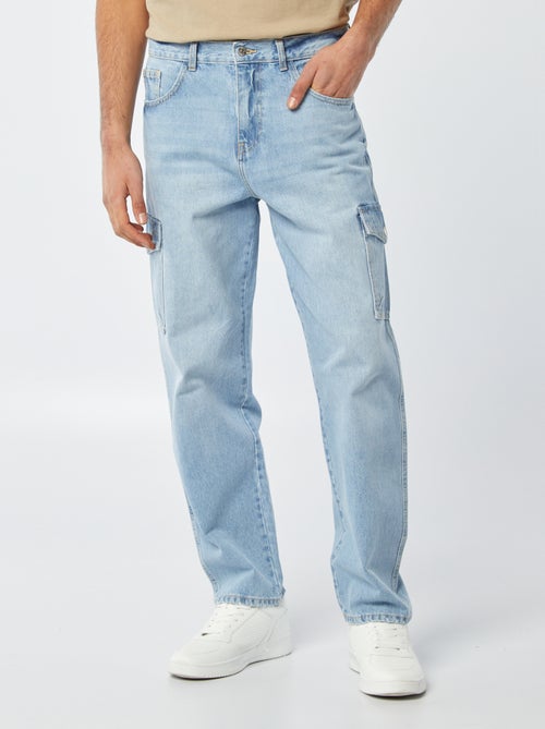 Pantalon denim multi-poches - Kiabi