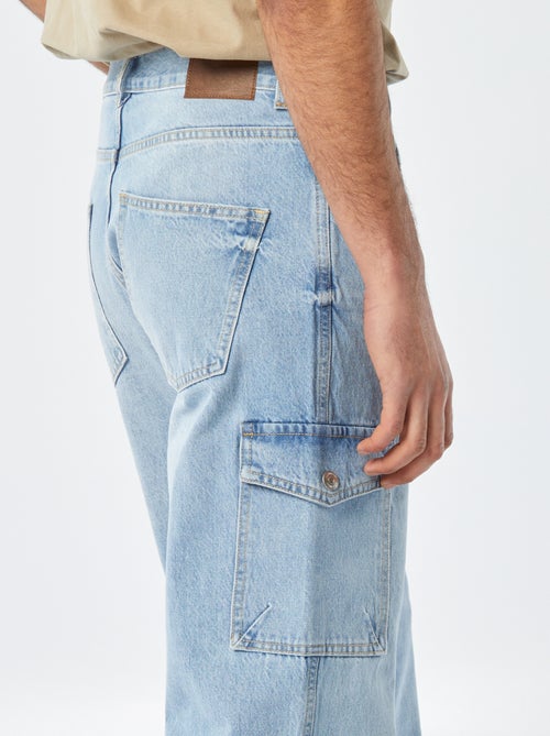 Pantalon denim multi-poches - Kiabi