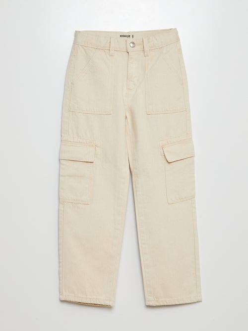 Pantalon denim multipoches - Kiabi