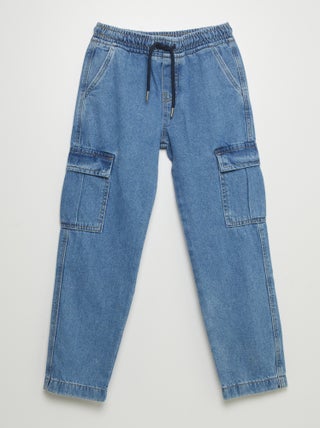 Pantalon denim multipoches