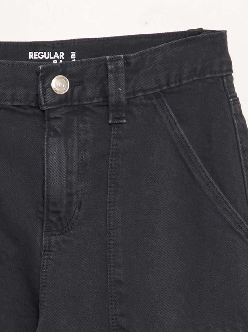 Pantalon denim multipoches Gris anthracite - Kiabi