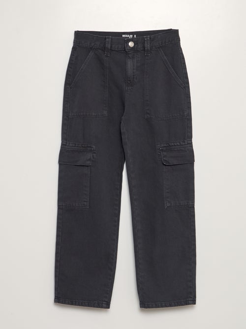 Pantalon denim multipoches - Kiabi