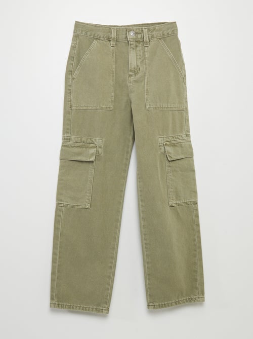 Pantalon denim multipoches - Kiabi