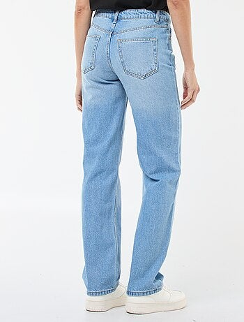 Pantalon denim regular en coton - L34