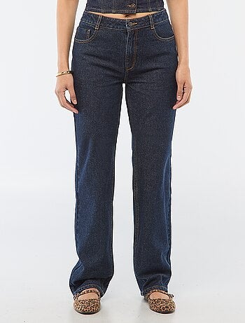 Pantalon denim regular en coton - L34