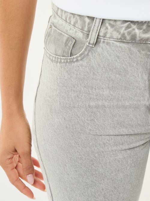 Pantalon denim regular en coton - L34 - Kiabi