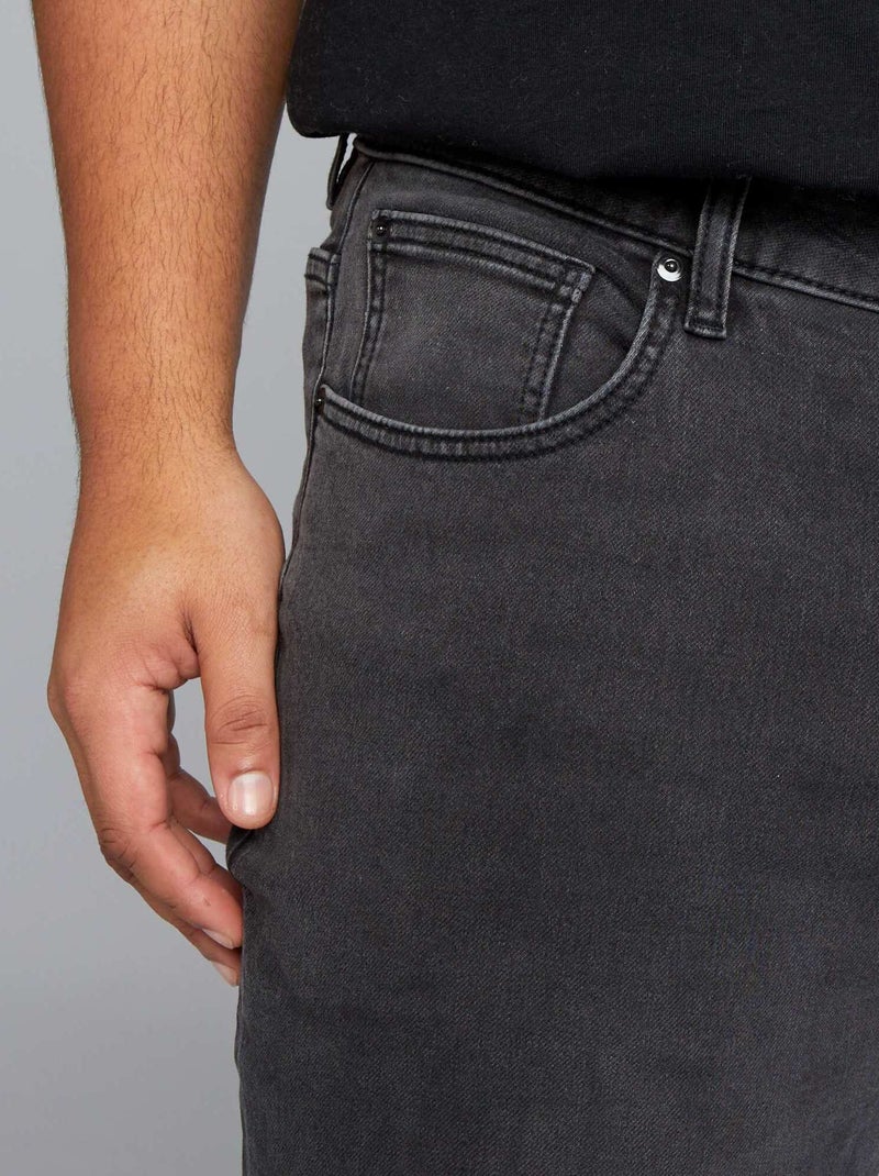 Pantalon denim slim fit GRIS - Kiabi
