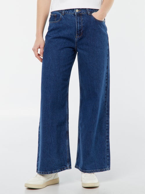 Pantalon denim wide leg - L28 - Kiabi