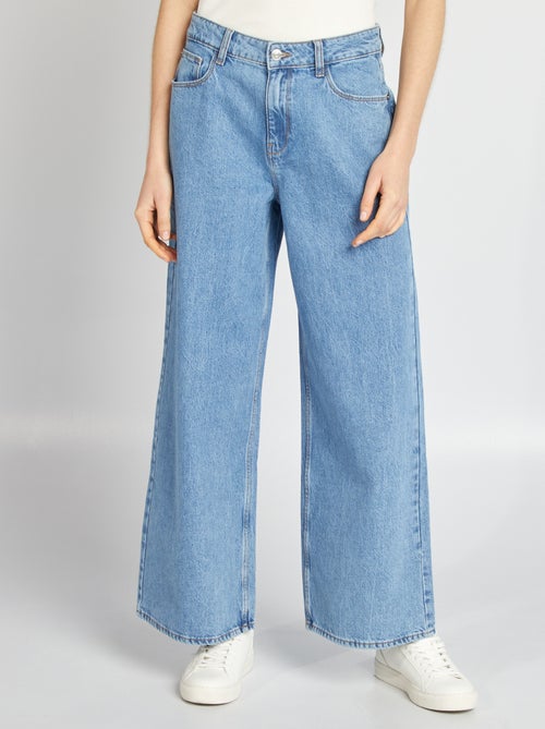 Pantalon denim wide leg - L28 - Kiabi