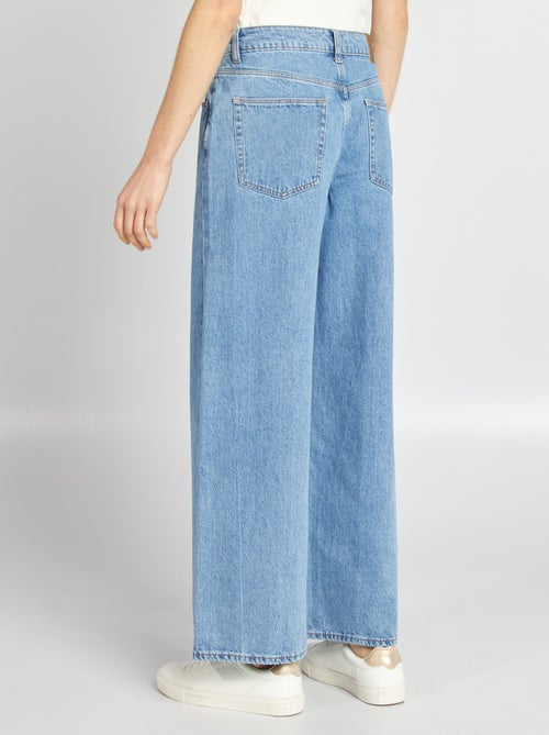 Pantalon denim wide leg - L28 - Kiabi